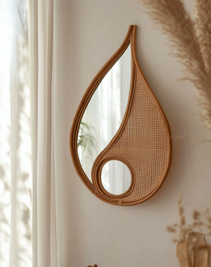 Solid wood new Chinese-style French metal dressing mirror, light luxury wabi-sabi style fitting and makeup mirror - Image 10