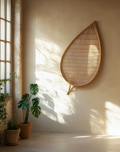 Wabi-sabi style rattan makeup mirror, home bedroom dressing table mirror, guesthouse, hotel and club - Image 3