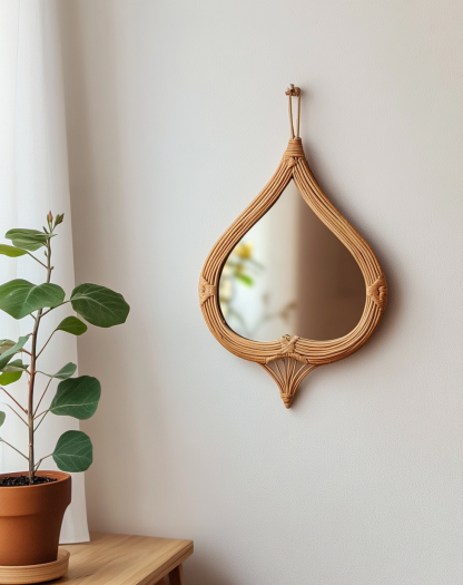 Medieval bathroom mirror decorative mirror, bedroom American-style minimalist washbasin mirror, artistic makeup mirror - Image 2