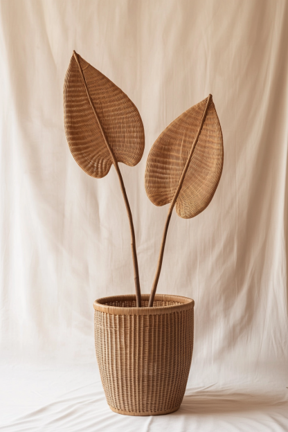 Bamboo weaving is used to decorate the tea tasting table, Chinese-style homestay restaurant, Japanese-style guest dining and tea room - Image 6