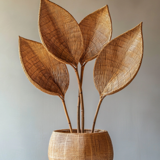Bamboo weaving is used to decorate the tea tasting table, Chinese-style homestay restaurant, Japanese-style guest dining and tea room