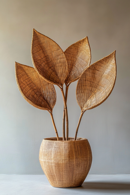 Bamboo weaving is used to decorate the tea tasting table, Chinese-style homestay restaurant, Japanese-style guest dining and tea room