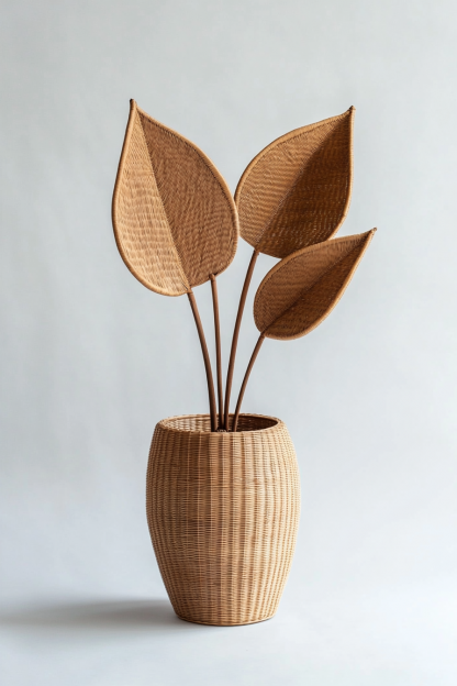 Artistic and creative solid wood vases and ornaments for homestays, hotels, model rooms, living rooms and entrance halls, high-end dried flower vases - Image 7