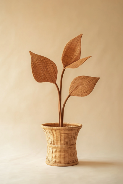 Artistic and creative solid wood vases and ornaments for homestays, hotels, model rooms, living rooms and entrance halls, high-end dried flower vases
