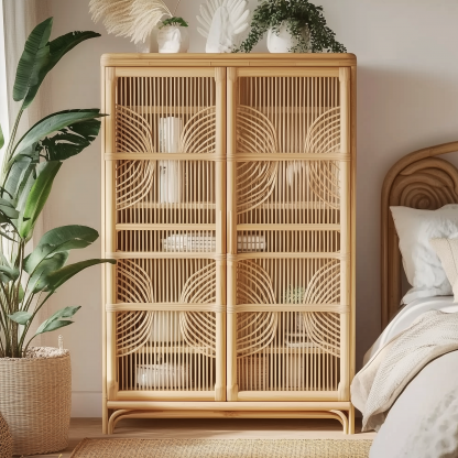 Corridor entrance door, foyer storage cabinet, economical shoe rack, sideboard, rattan woven storage cabinet, small household apartment against the wall - Image 7