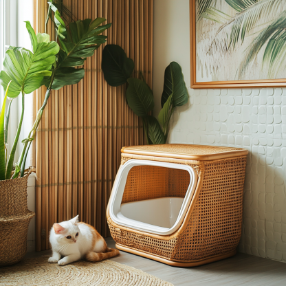All-season universal cat beds, wicker cat cages, cat beds, cat toilets, and cat litter boxes - Image 5