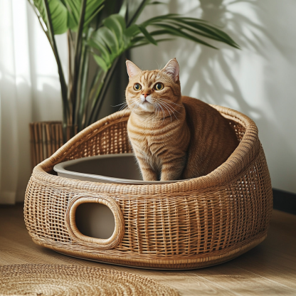 All-season universal cat beds, wicker cat cages, cat beds, cat toilets, and cat litter boxes - Image 4