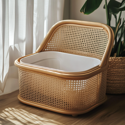 Ceramic outdoor pet litter box, cat litter box, household pet litter bucket, cat litter box, cat toilet - Image 9