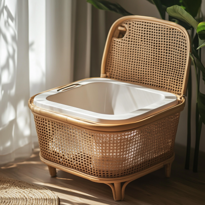 Ceramic outdoor pet litter box, cat litter box, household pet litter bucket, cat litter box, cat toilet - Image 8