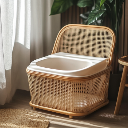 Ceramic outdoor pet litter box, cat litter box, household pet litter bucket, cat litter box, cat toilet - Image 6