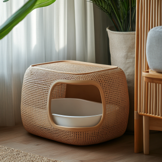 Resin outdoor cat litter box, anti-odor sealed cat box, washable, breathable cat toilet