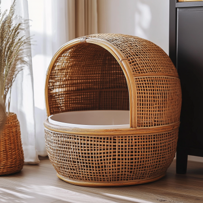 Cat litter box, cat toilet, closed cat sleeping bag, mostly fresh and light pet supplies, residential sunny - Image 7
