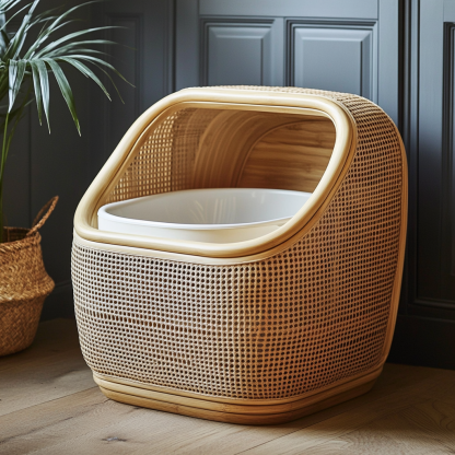 All-season semi-enclosed cat litter box, cat toilet, kitten cool bed, and summer detachable tent bed for cats - Image 6