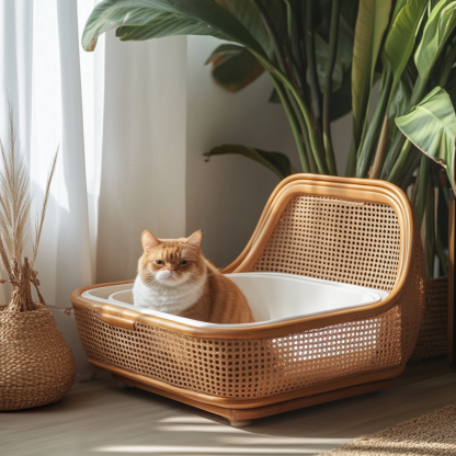 Resin outdoor cat litter box, anti-odor sealed cat box, washable, breathable cat toilet - Image 9