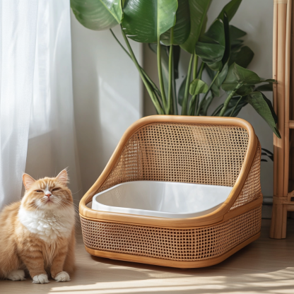 Resin outdoor cat litter box, anti-odor sealed cat box, washable, breathable cat toilet - Image 8