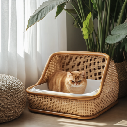 Resin outdoor cat litter box, anti-odor sealed cat box, washable, breathable cat toilet - Image 7