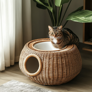 All-season universal cat beds, wicker cat cages, cat beds, cat toilets, and cat litter boxes