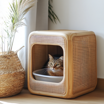 All-season universal cat beds, wicker cat cages, cat beds, cat toilets, and cat litter boxes - Image 6