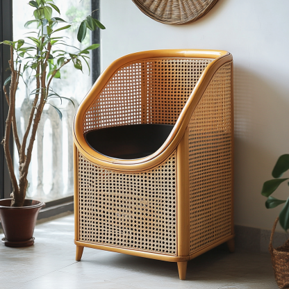 Modern and simple storage cabinets for home use, living room and bedroom, Nordic modern cat litter box, cat toilet - Image 9