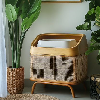 Modern and simple storage cabinets for home use, living room and bedroom, Nordic modern cat litter box, cat toilet - Image 6