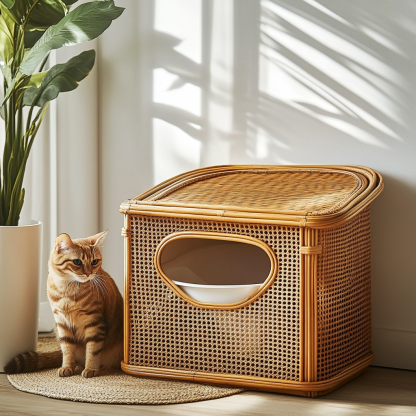 All-season universal cat beds, wicker cat cages, cat beds, cat toilets, and cat litter boxes - Image 9