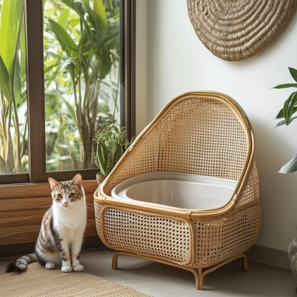 Residential furniture, cat bed, cat toilet, cat villa, cat house, all-season, creative appearance, level cat bed - Image 2