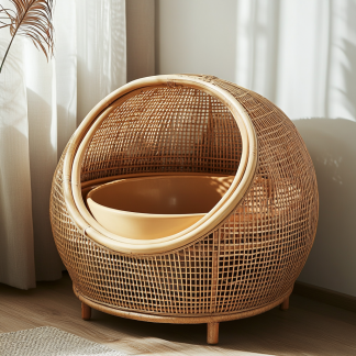 Cat litter box, cat toilet, closed cat sleeping bag, mostly fresh and light pet supplies, residential sunny