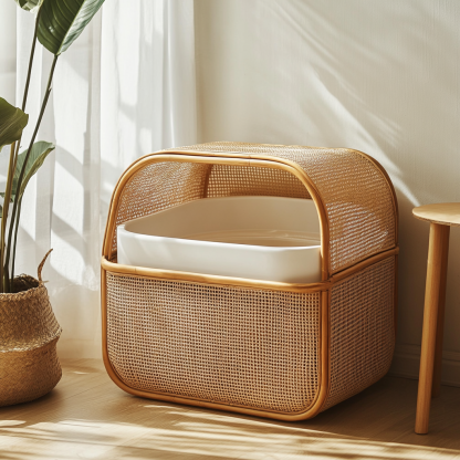 Cat litter box, cat toilet, closed cat sleeping bag, mostly fresh and light pet supplies, residential sunny - Image 4
