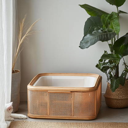 Cat litter box, cat toilet, closed cat sleeping bag, mostly fresh and light pet supplies, residential sunny - Image 3
