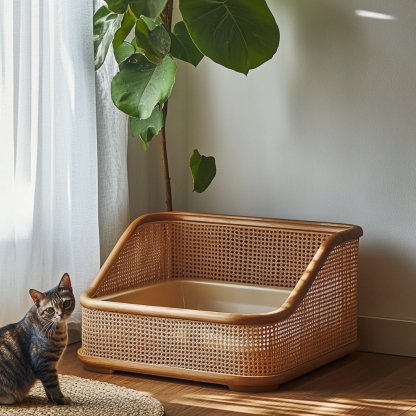 Portable washable vegetarian, convenient collection cat litter, draining cat bed, cat litter basin, cat toilet - Image 5