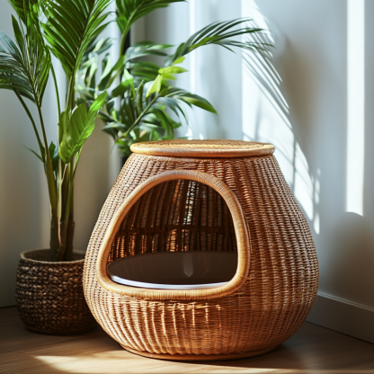 All-season universal cat beds, wicker cat cages, cat beds, cat toilets, and cat litter boxes - Image 4