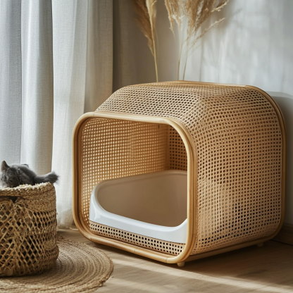 Ceramic outdoor pet litter box, cat litter box, household pet litter bucket, cat litter box, cat toilet - Image 5