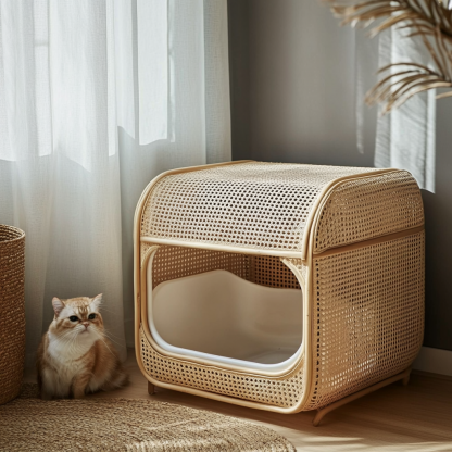 Ceramic outdoor pet litter box, cat litter box, household pet litter bucket, cat litter box, cat toilet - Image 3