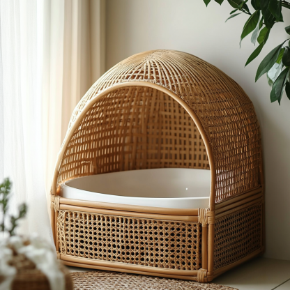 All-season semi-enclosed cat litter box, cat toilet, kitten cool bed, and summer detachable tent bed for cats - Image 3