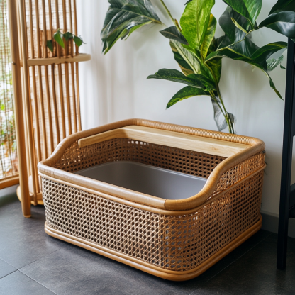 Cat litter box, cat toilet, closed cat sleeping bag, mostly residential balcony, small, simple, modern and transparent - Image 7