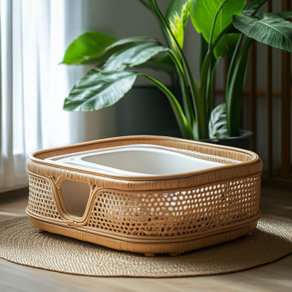 Residential cat toilet, cat litter box, cat litter box, cat toilet, cat litter box, modern, simple and closed - Image 3