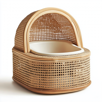 Cat toilet, cat litter box, indoor living room, household creative hand-woven lace, pet - Image 9