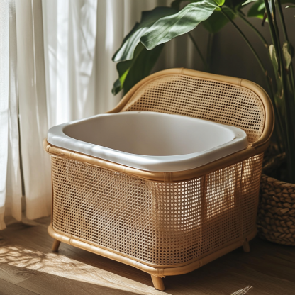 Cat toilet, cat litter box, indoor living room, household creative hand-woven lace, pet - Image 6