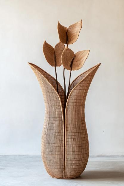 The living room dining table features a small Nordic modern and simple decorative vase with artificial flowers and a French retro Chinese style - Image 7