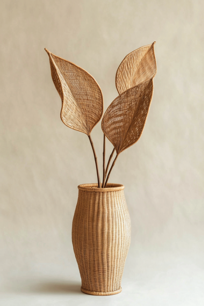 Bamboo weaving is used to decorate the tea tasting table, Chinese-style homestay restaurant, Japanese-style guest dining and tea room - Image 2