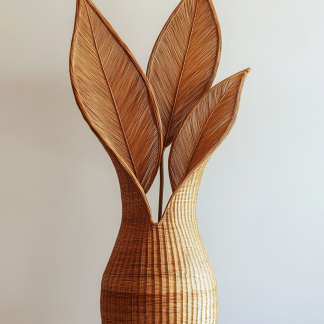 Wicker leaf ornaments, wicker leaf ornaments, wicker leaf ornaments