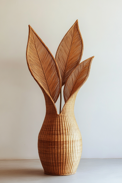 Wicker leaf ornaments, wicker leaf ornaments, wicker leaf ornaments
