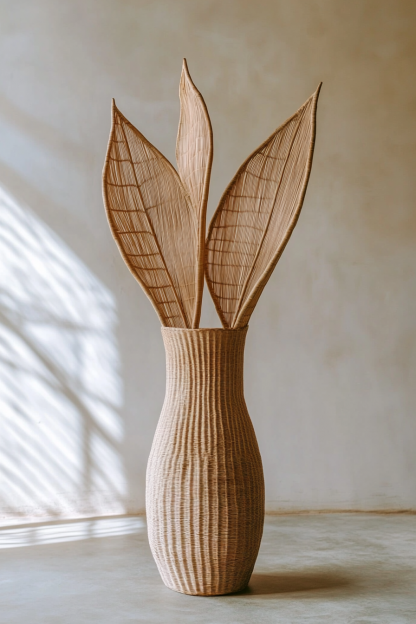 The living room dining table features a small Nordic modern and simple decorative vase with artificial flowers and a French retro Chinese style - Image 8