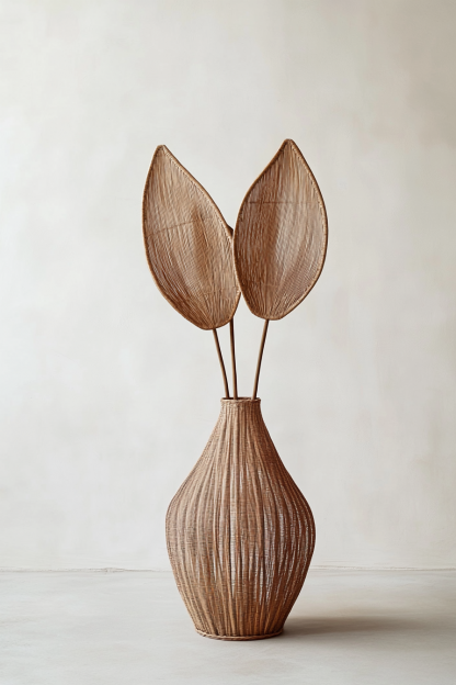 The modern and simple rattan living room, the entrance hall, the French retro dining table, the Nordic vase, small decorative items, shopping basket and hand-held items - Image 9
