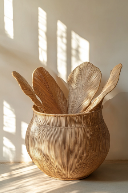 Bamboo woven old baskets, folk custom old items, rural old tools, retro bamboo baskets, carrying baskets, decorative items, and nostalgic props - Image 7