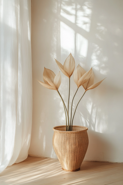 Flower stand, wall-mounted basket, storage basket, children's room decoration, artificial flower home, living room desktop flower vase - Image 10