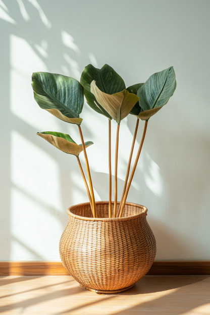 Vase, artificial flower display, hanging ornament, indoor entrance hall and living room display, green plant and flower vase display - Image 6