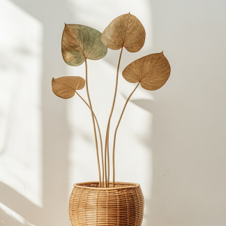 Vase, artificial flower display, hanging ornament, indoor entrance hall and living room display, green plant and flower vase display