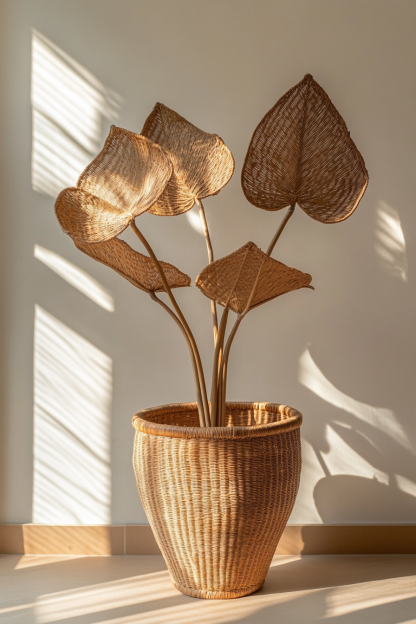 Wabi-sabi style light luxury ceramic vase, white creative irregular dried flower arrangement, living room and study countertop vase - Image 6