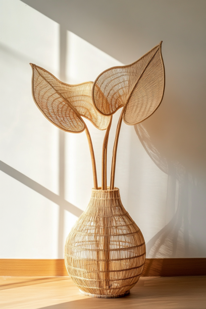 Artificial flower and rattan weaving, hanging living room, green plants, study, tea room, desktop, villa, garden dining table, hotel, artificial flowers - Image 8